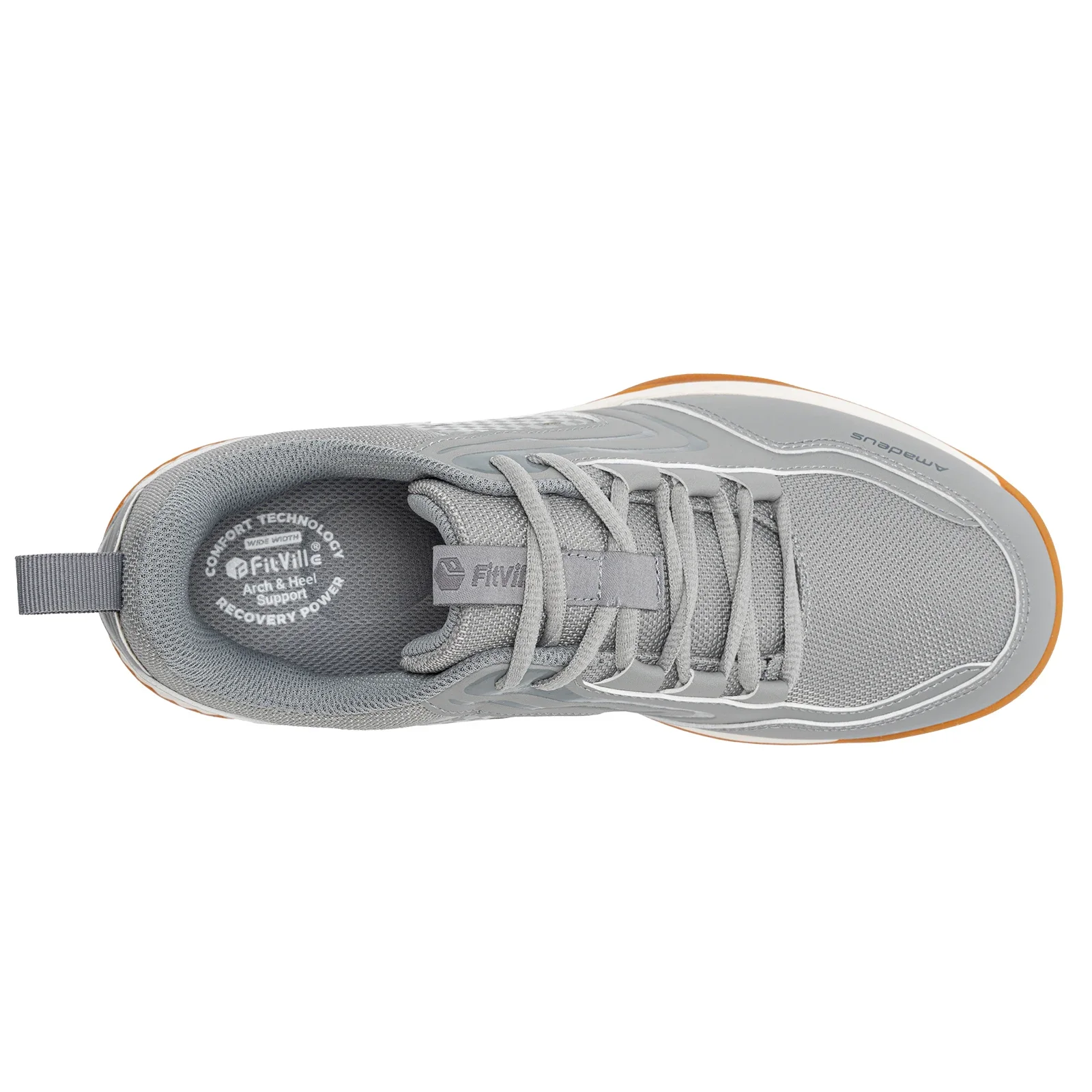 FitVille Herren-Tennisschuhe, bequeme Pickleball-Schuhe für Herren, atmungsaktive Freizeit-Sport-Sneaker, rutschfeste Fußgewölbestütze – Detail 11