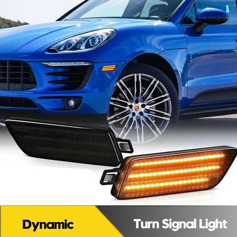 

2Pcs LED Dynamic Side Marker Light Turn Signal Lamps For Porsche Macan 95B GTS 2014-2021 Car Accessories OEM#95B945119