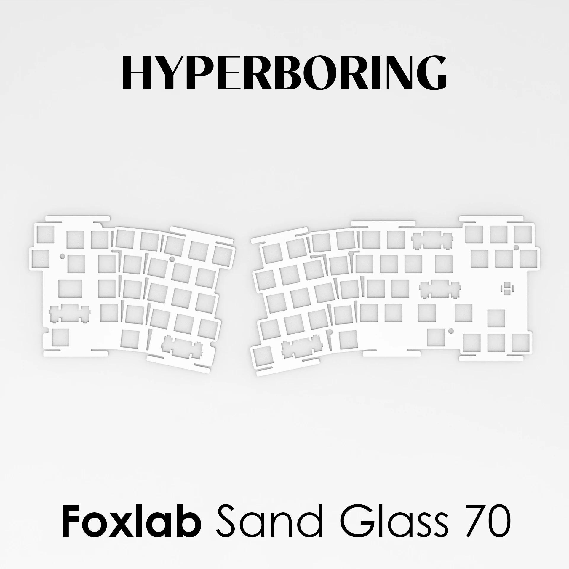 Foxlab Sand Glass Ergo 70 keyboard PC PP FR4 plate ( Plate-mounted type )