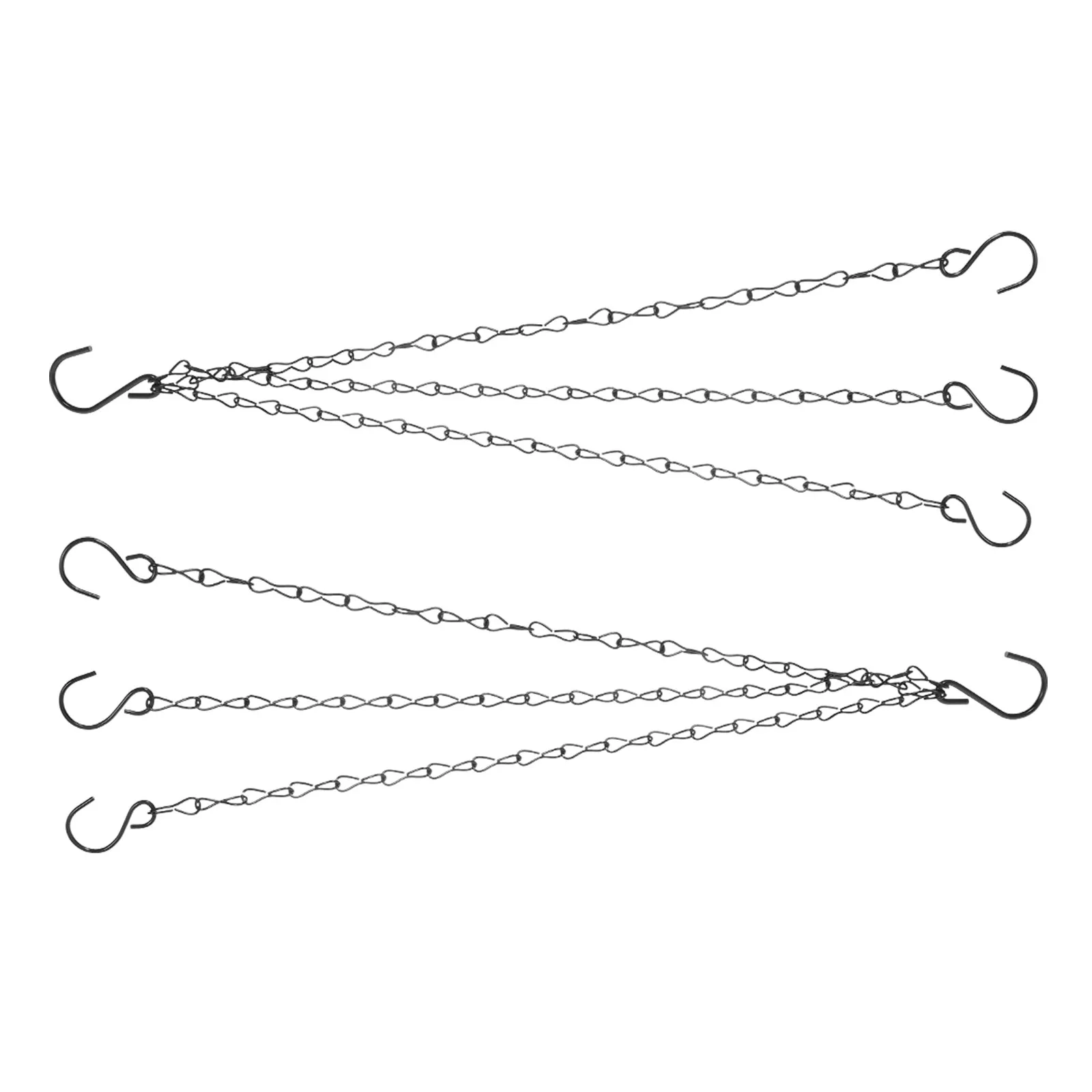 2Pcs Rust Resistant Iron Hanging Chain for Flower Baskets Planters Lanterns Bird Feeders Outdoor Garden Indoor Decor Easy view 4