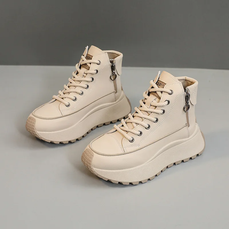 

Women's Thick-Soled High-Top Dad Shoes Casual Sports Trendy Versatile Outdoor Running Jogging Footwear for Spring Autumn