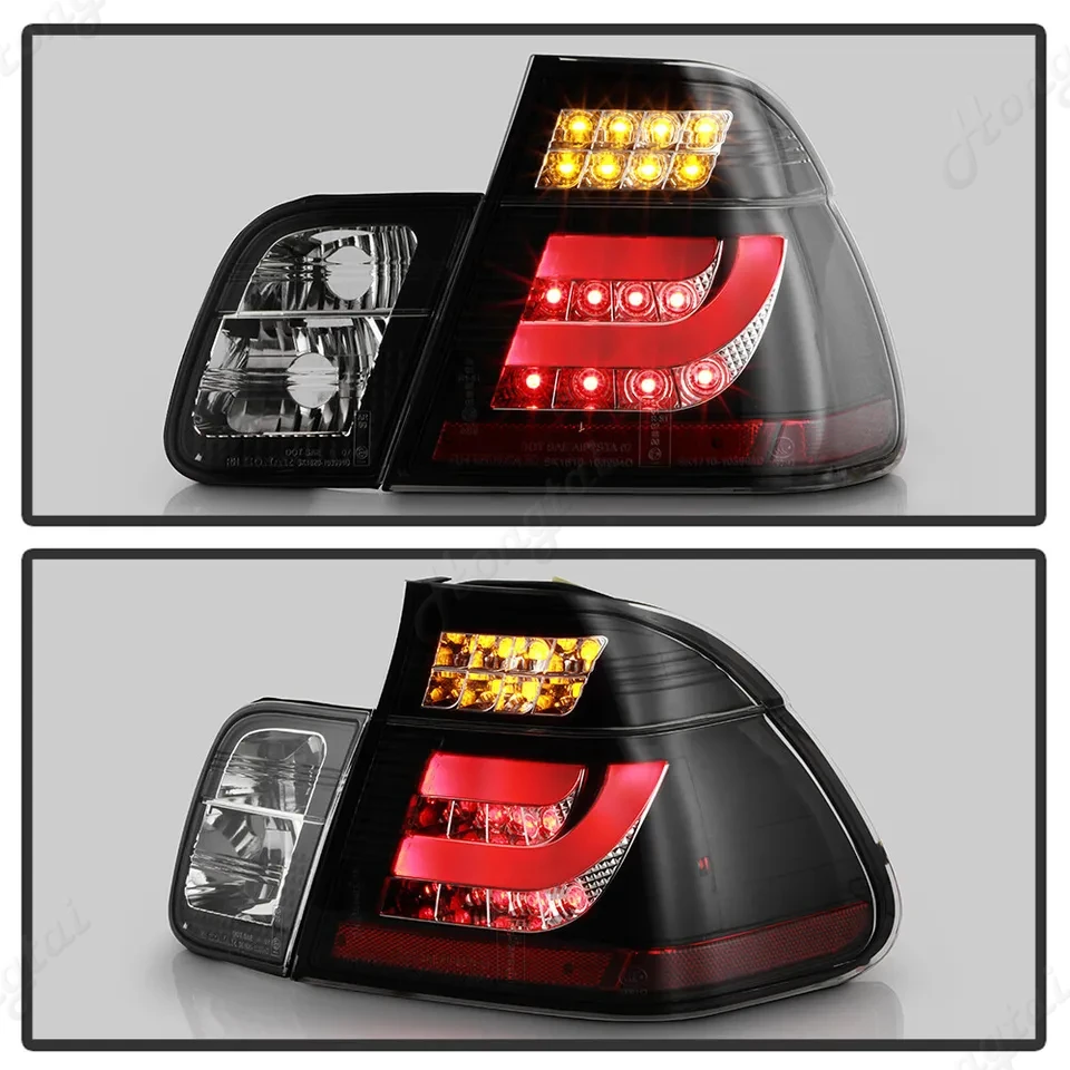 Taillight assembly for BMW 3-Series 2001-2002-2004 E46 four-door LED modified rear taillight brake light turn signal assembly