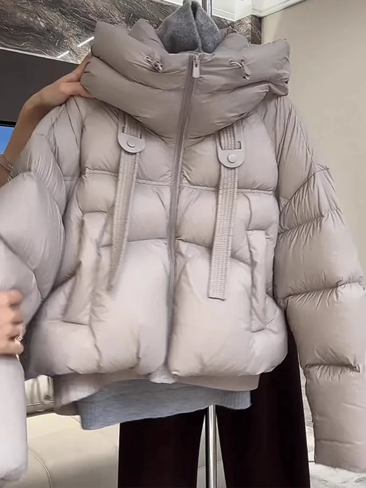 

Новая зимняя женская утепленная куртка больших размеров из хлопка, свободного кроя, теплая, в корейском стиле, для повседневной носки