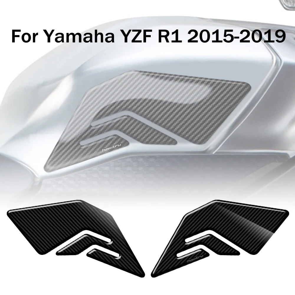 

for Yamaha YZF R1 2015-2019 Motorcycle Carbon Fiber Side Fuel Tank Knee Protector Anti Slip Protection Sticker