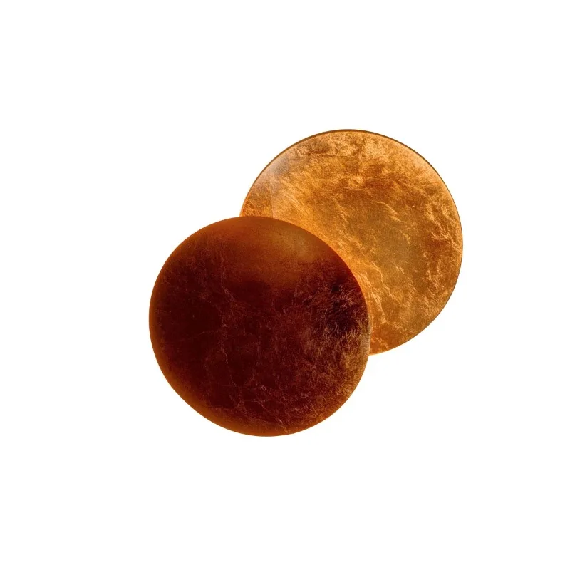 Creative Moon Aisle Wall Light Corridor Bedside Lamp Living Room Round Gold Copper LED Sconce