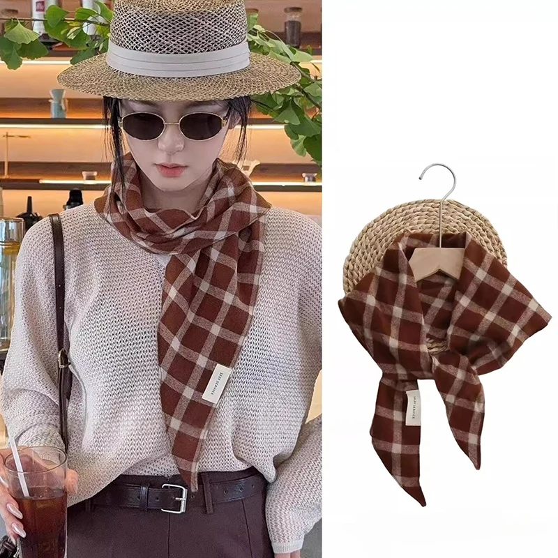 

Теплый высококачественный декоративный треугольный шарф Melard в стиле ретро для защиты шеи женщин