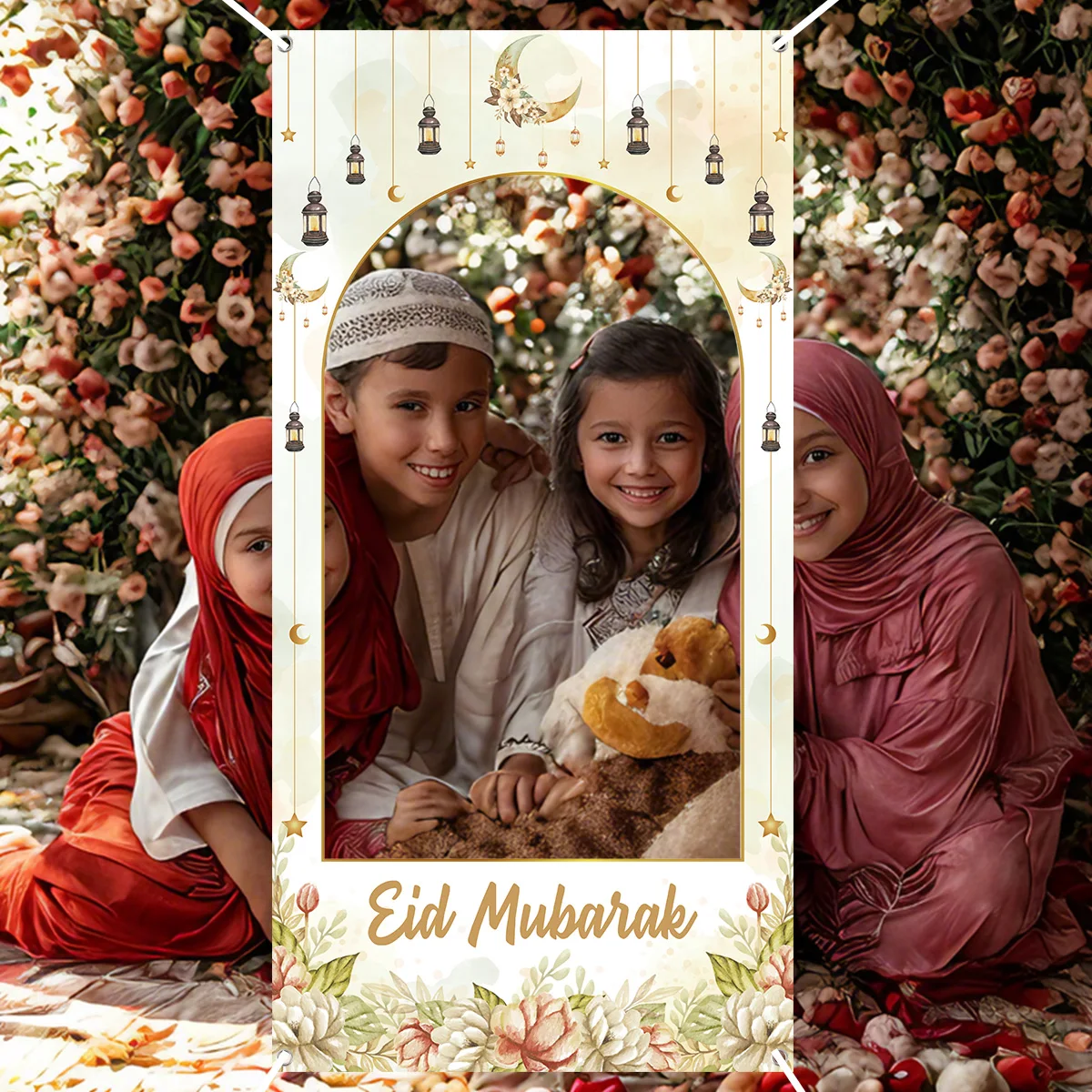 

Eid Mubarak Photo Booth Frame Background Ramadan Decoration 2025 For Home Ramadan Kareem Islamic Muslim Party Eid Al Adha Gifts