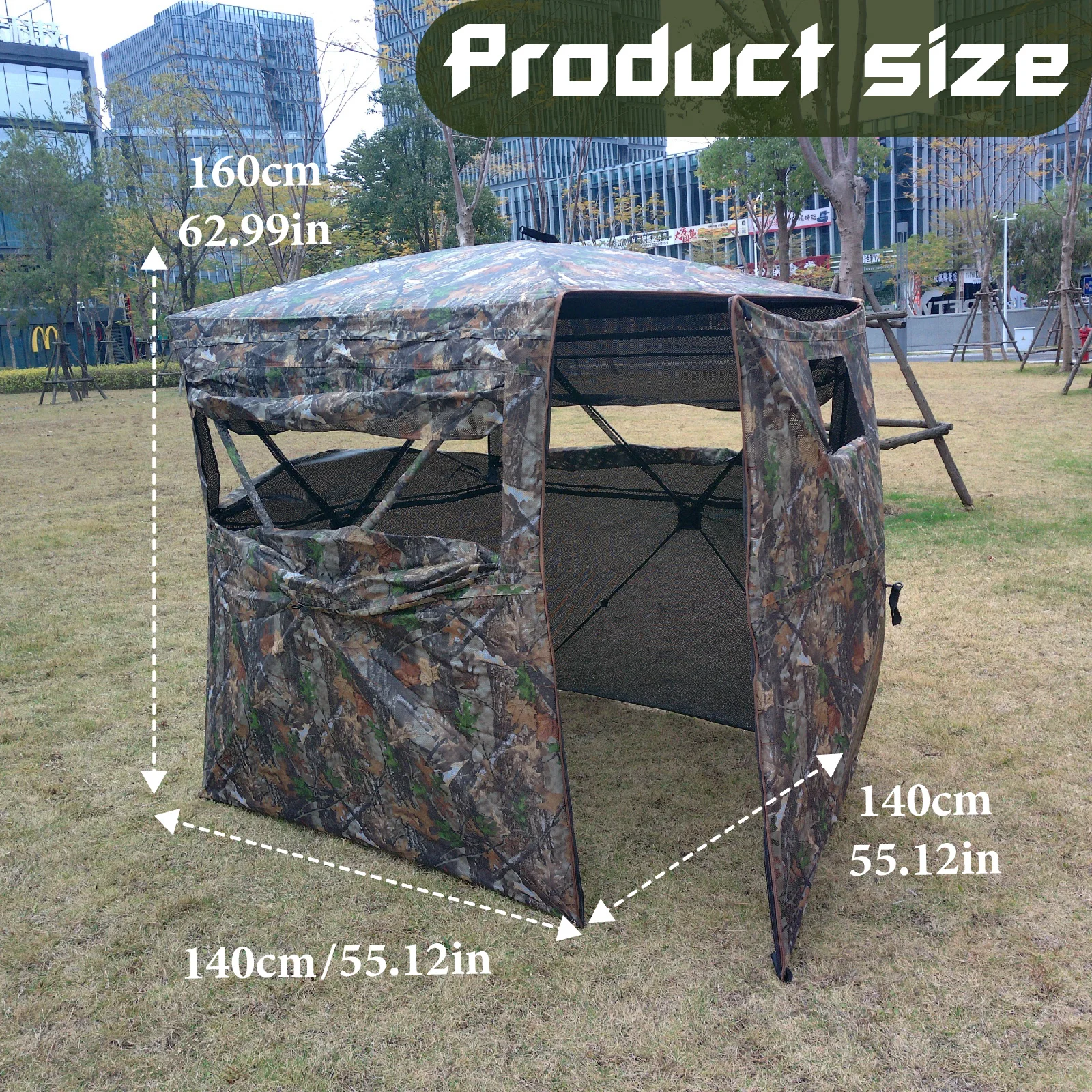 迷彩柄ポップアップハンティングブラインド、簡単設置、地上設置 - Hunting & Outdoor Supplies Carterton Reviews のレビューと価格