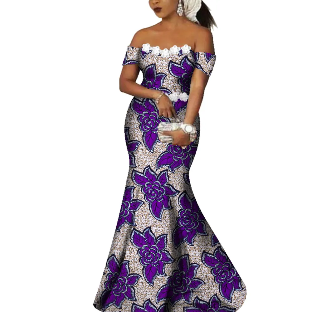 slim fit dress slacks Sexy African Dresses for Women Print Clothing Formal Dresses Party Wea –  Mega Mart Center main image 0