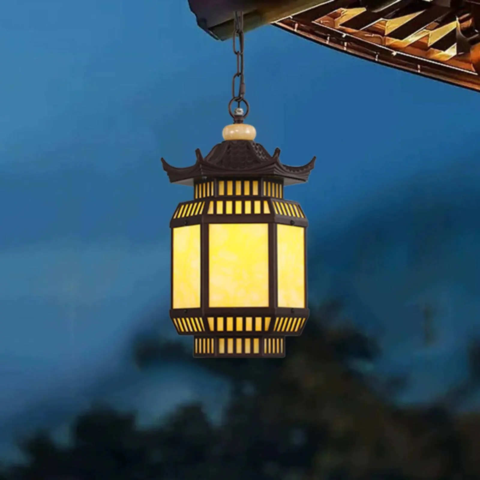 

Chinese Design Lantern Lamp Decorative Outdoor Hanging Lantern Outdoor Hanging Light Warm Radiance Pagoda Ceiling Light