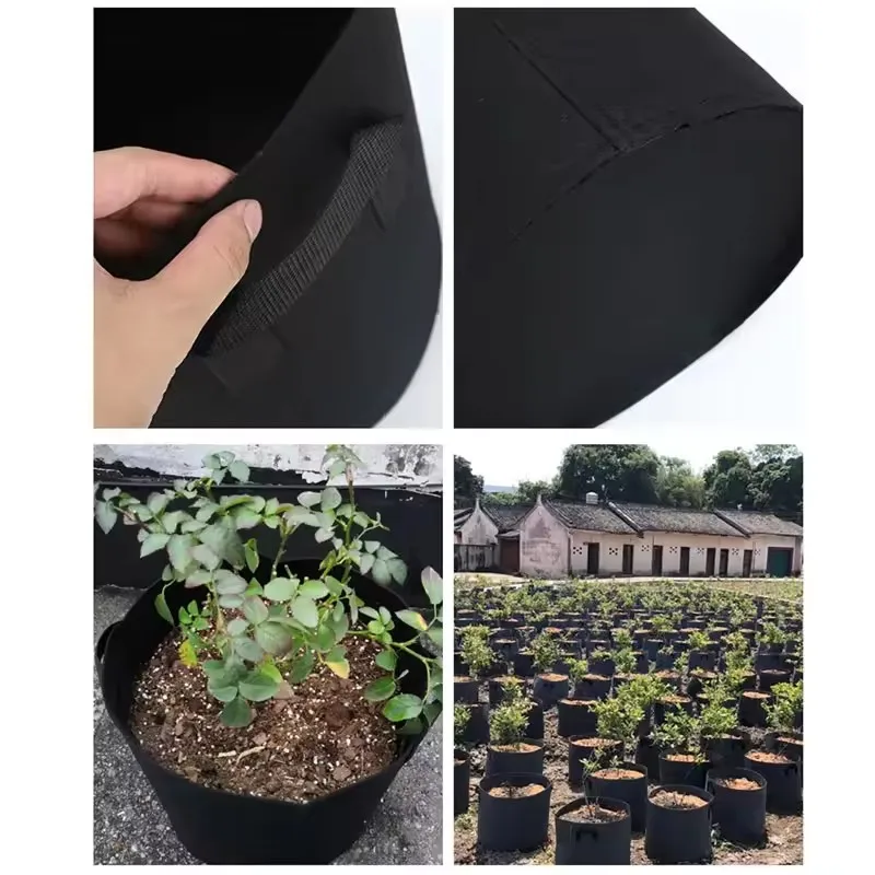 5PCS Felt Grow Bags 3-20Gallon Thickened Gardening Fabric Vegetable Flower Planting Pots Greenhouse Garden Plant Nursery Pot - view 6