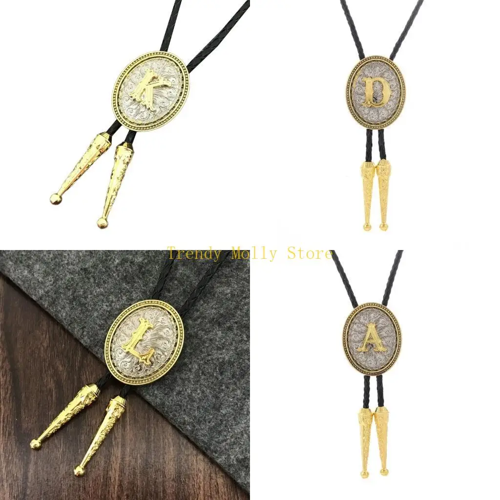 n5kb-レターシェイプペンダントボロタイウエスタンネックレス大人セーター装飾ネクタイ