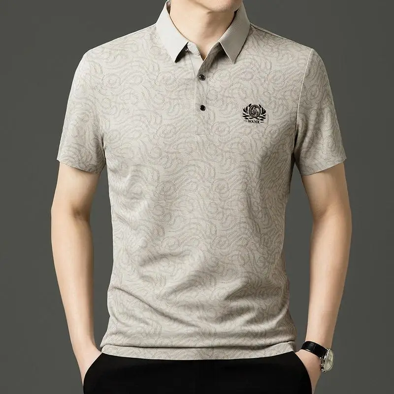 

Antwinkle Short Sleeve Shirt Seamless Casual Fashionable Summer New Standard Fit Business Gentleman Style Home Use