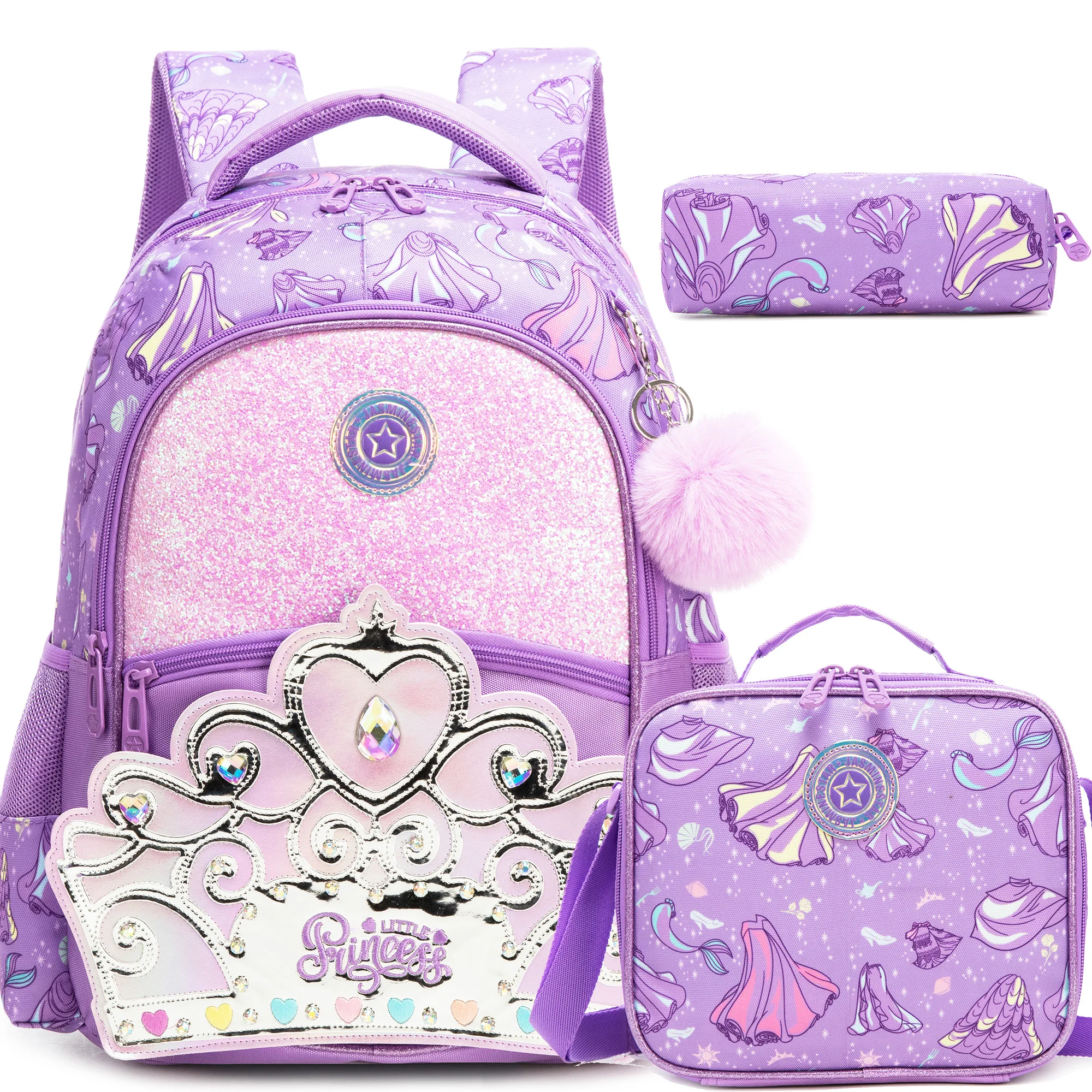 

Backpacks for Girls Backpacks for Elementary Preschool Students Kids School Backpack with Lunch Bag Gift Package