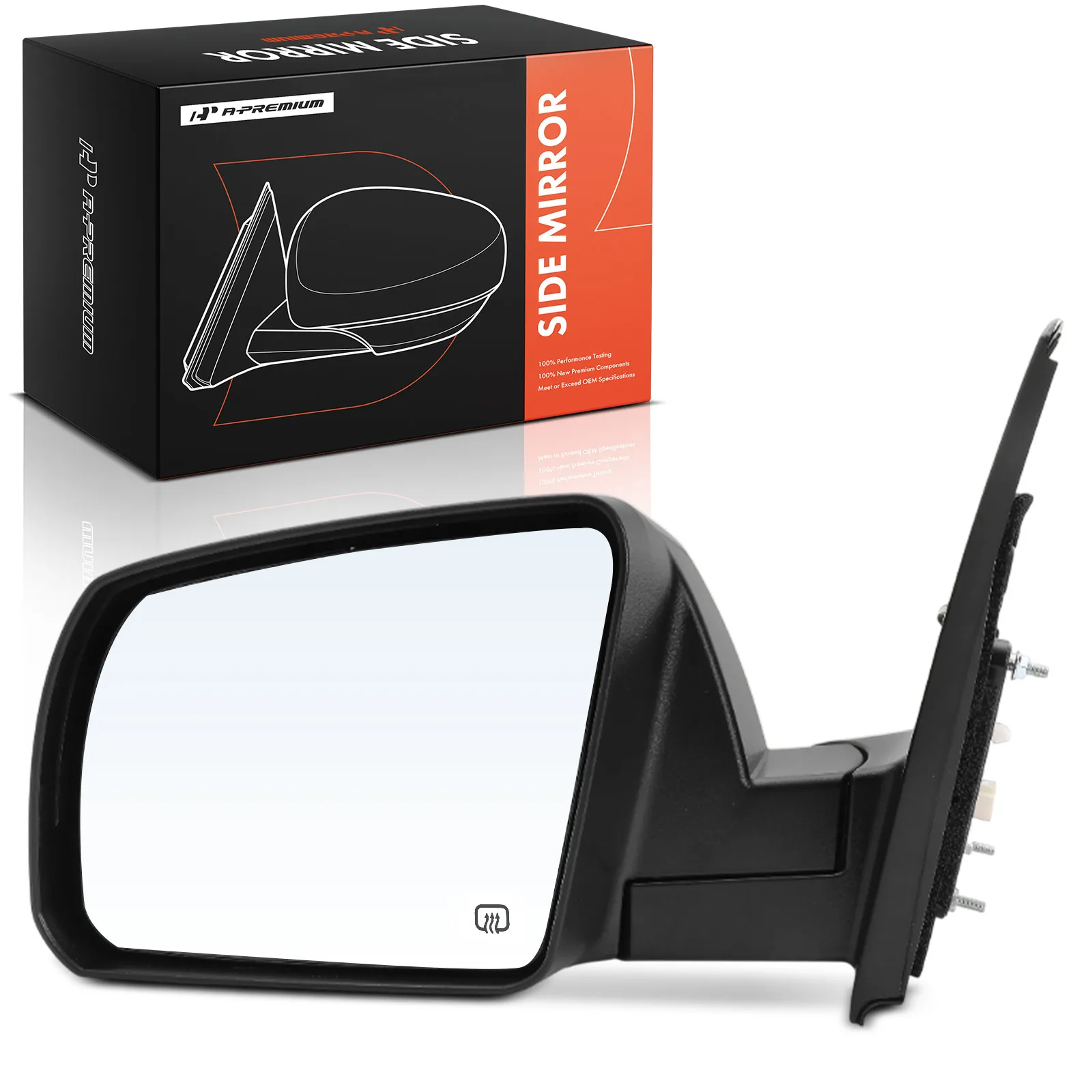 A-Premium Driver Side Power Door Mirror for Toyota Tundra 2014-2017 Manual Folding Heated Black