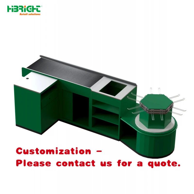 custom.Highbright Durable Hot Sale Customized Checkout Counter Supermarket Cashier Equipment