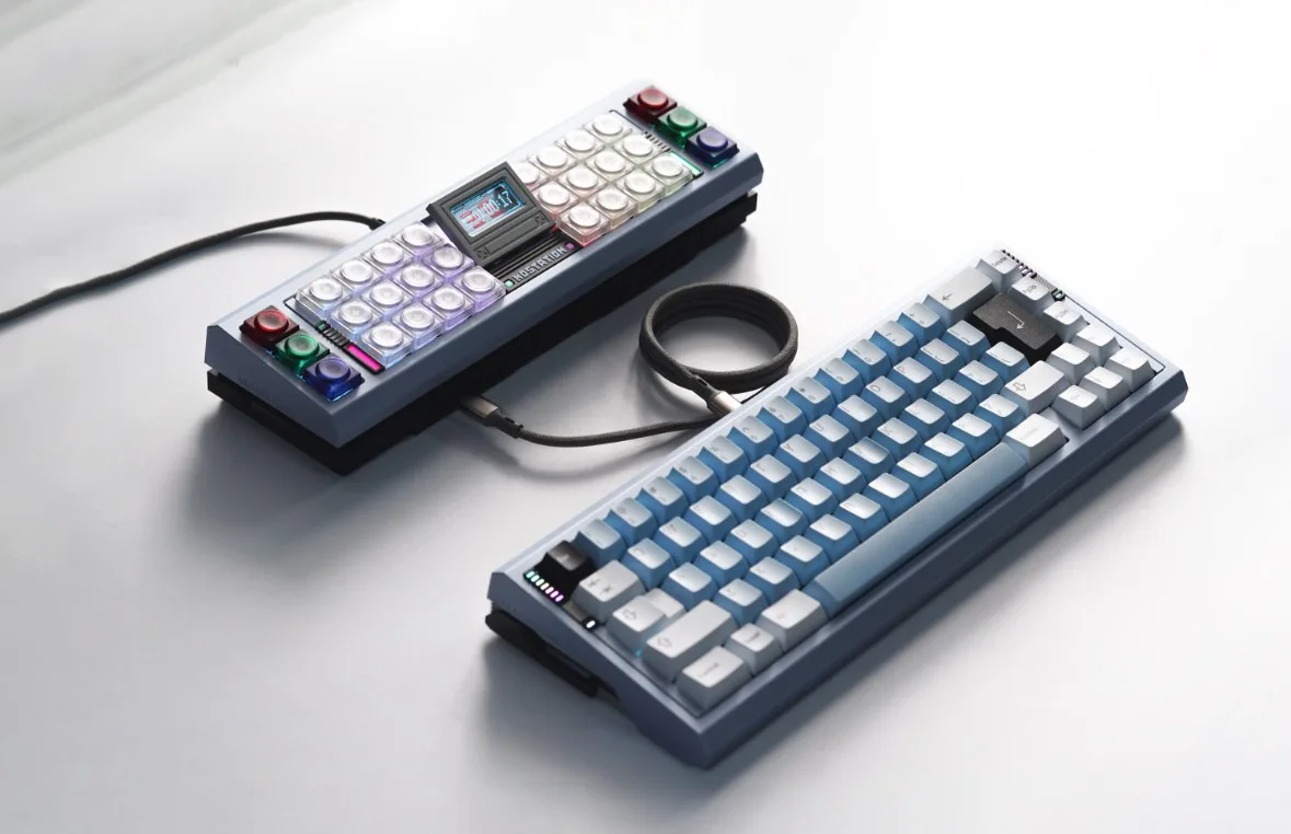 Matrix Lab NOSTATION Hub Keyboard Silver Wired Customized Anode Functional Keyboard Mechanisch Toetsenbord Gaming Accessories