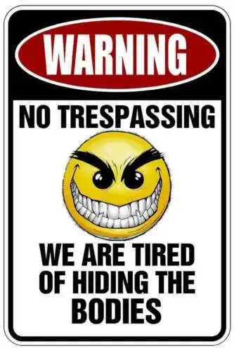 1e,WE ARE TIRED of Hiding the Bodies sign Metal funny man cave decor D1360