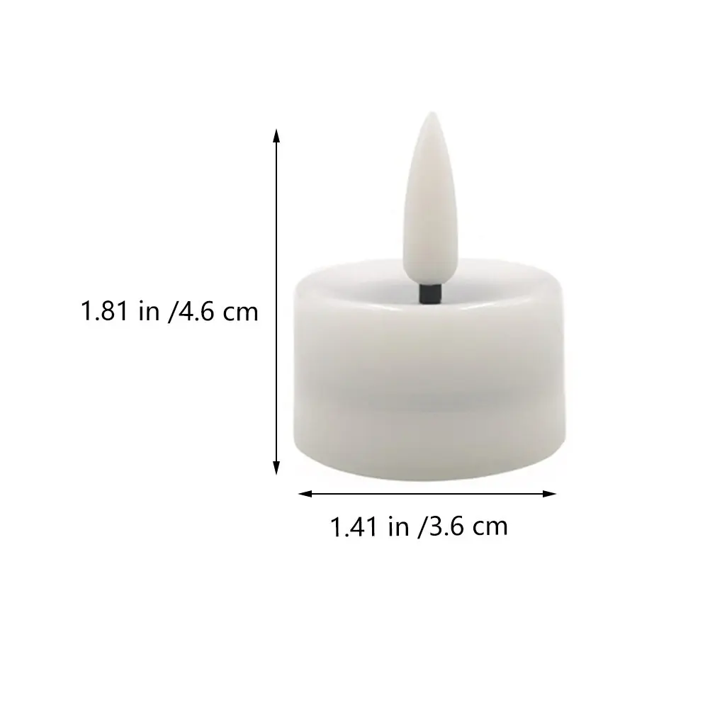 12Pcs LED Lamp Simulated Flame Decorative Lights Energy Saving Warm Glow Party Supplies Bedroom Dance Event