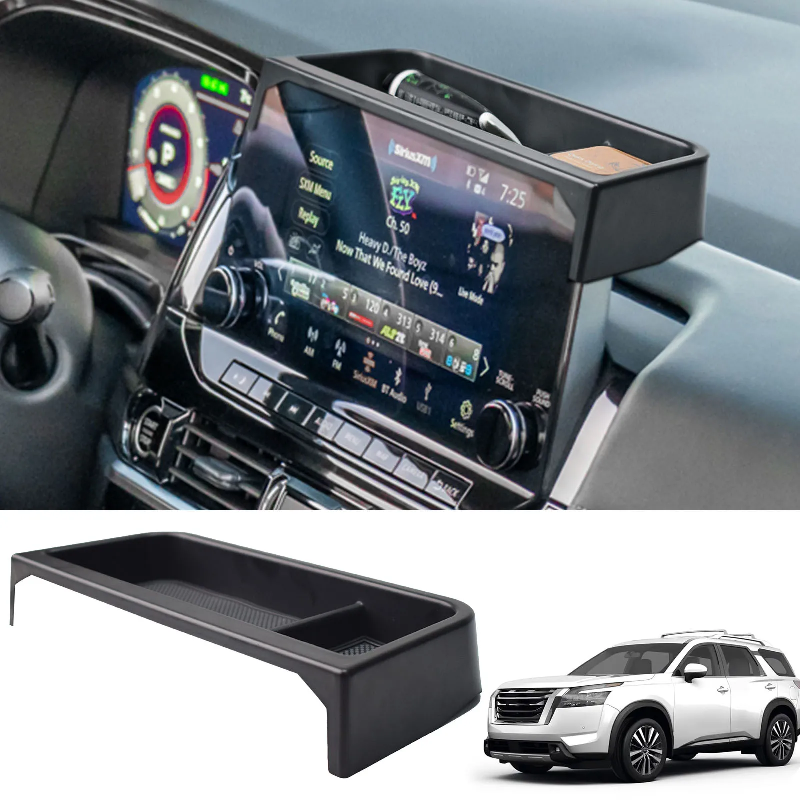 Sixthsmoy For 2022 2023 2024 2025 Nissan Pathfinder SL/Rock Creek/Platinum Center Console Dashboard Organizer Tray Accessories