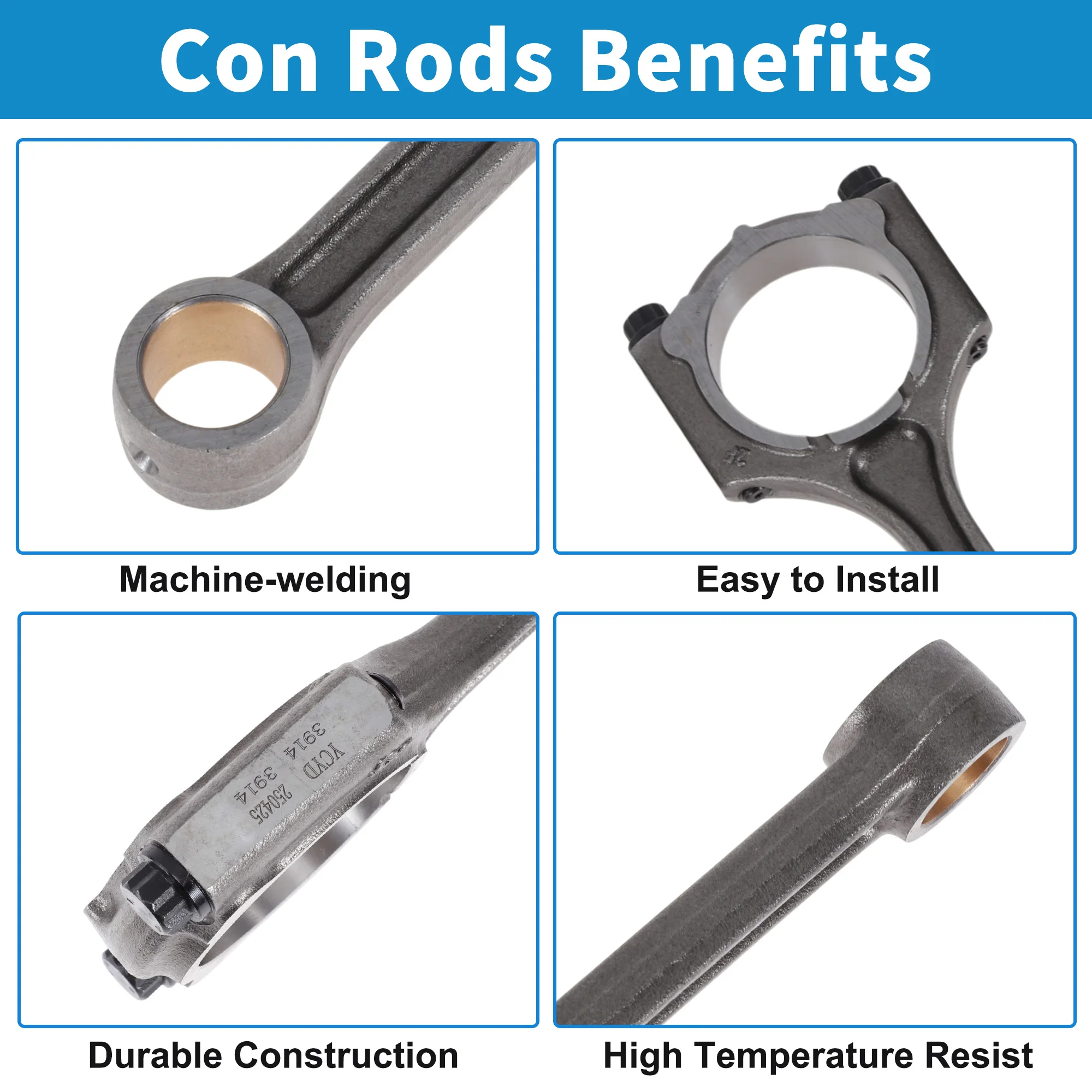 UXCELL 4 Stuks Motor Drijfstang voor Hyundai Elantra 2011-2015 voor Hyundai Elantra GT 2013-2017 Con staven No.235102E001