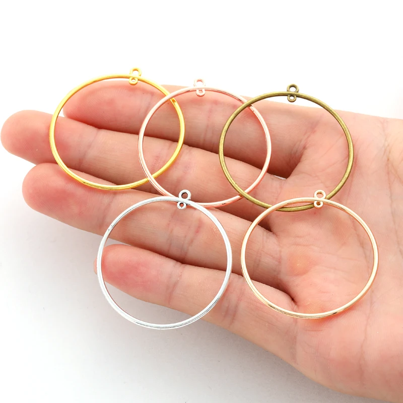 15pcs 3 sizes Double hole Geometric Circle Earrings Connector Charms for Earrings necklaces Pendant DIY Jewelry Findings B205