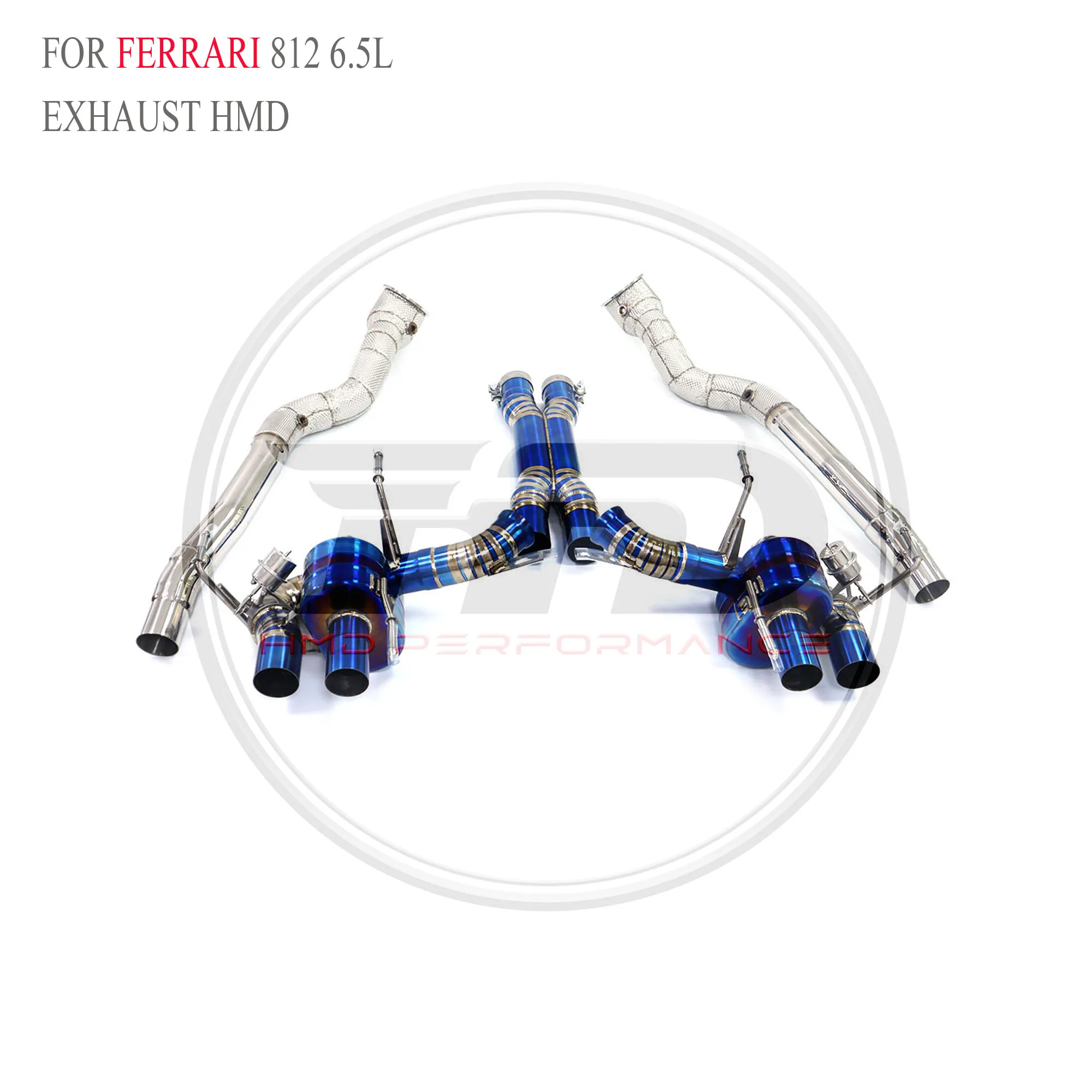 

HMD Full Exhaust Performance TC4 Catback for Ferrari 812 6.5L Vacuum Valve Muffler Downpipe Auto Parts