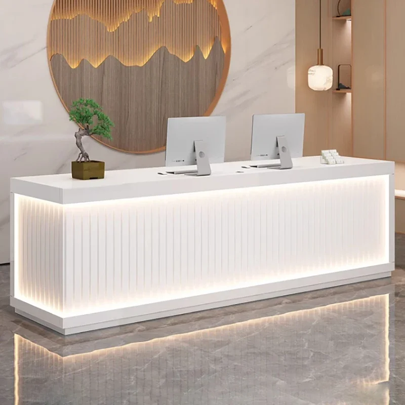 

Modern Design Salon Beauty Reception Desks Luxury Counter Reception Desks Trendy Nordic Bancone Reception Commercial Furniture