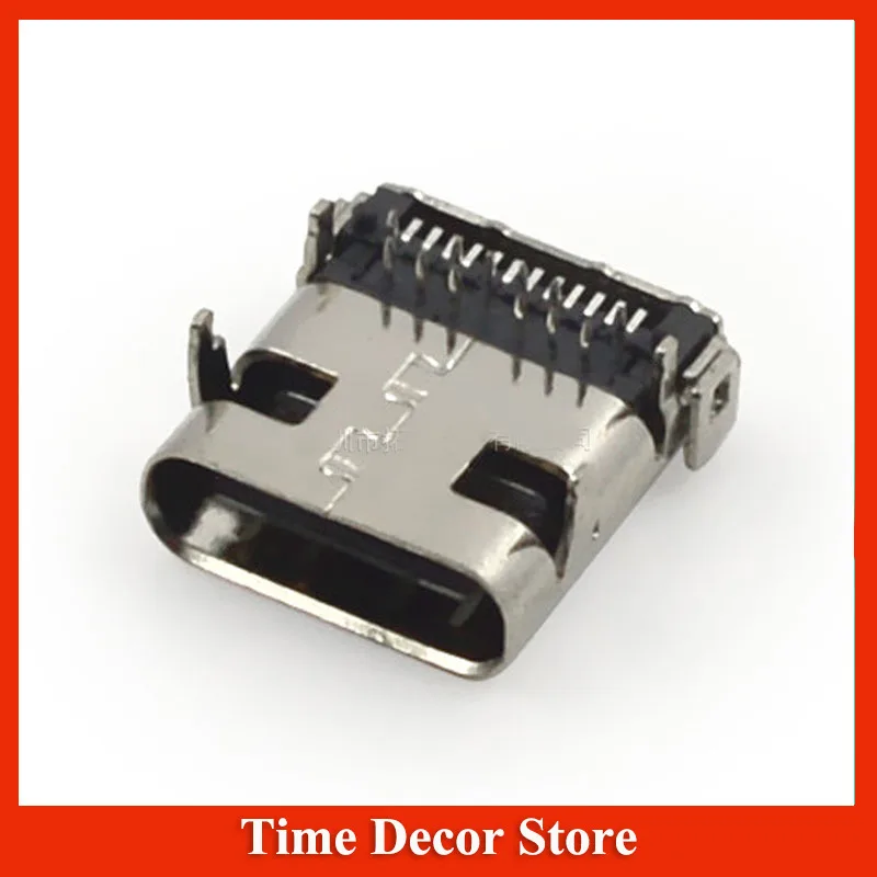 50pcs Micro USB 3.1 Type C Connector 24 Pin Female 90Degree SMT Tab USB 3.1 Version Socket Port receptacle