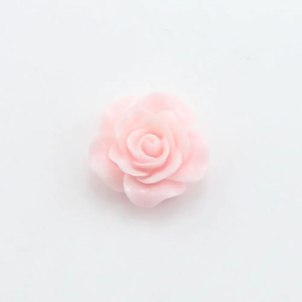 

100pcs Resin Rose Beads Flatback Roses For Diy Jewelry Making Crafts Durable Premium Ornaments s Adults Handmade Decorations
