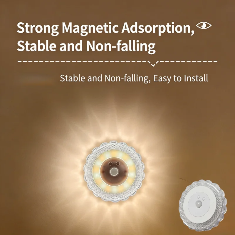 

AITHEA Smart Human Sensor RGB Night Light 16 Colors Atmosphere Lamp USB Rechargeable with Remote for Wardrobe Cabinet Corridor