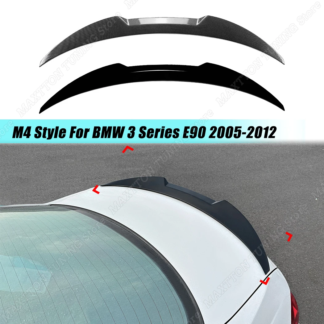 

M4 Style For BMW 3 Series E90 2005-2012 Car Trunk Lid Rear Spoiler LipTail Wing Fixed Wing Body Guard Decoration Accessories