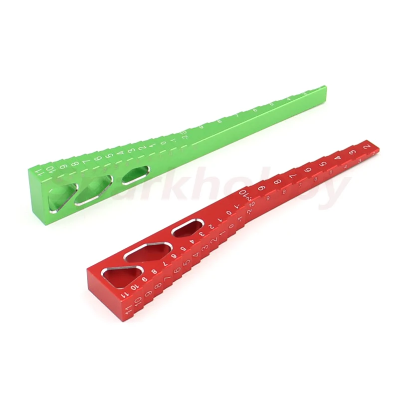 Ruler Metal Measuring Tools 2 in 1 Vehicle Height Gauge + Bottom Stop Ruler for 1/10 1/8 1/16 1/14 rc touring car & drift car