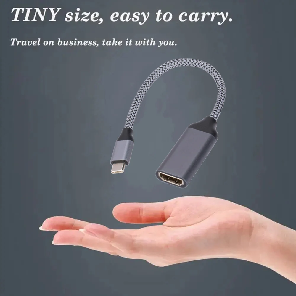 4K 60Hz DP/Type C to HDMI Adapter HD Display Port Cable Converter 1080P for TV Mobile Phone PC Laptop Projector Displayport/USB