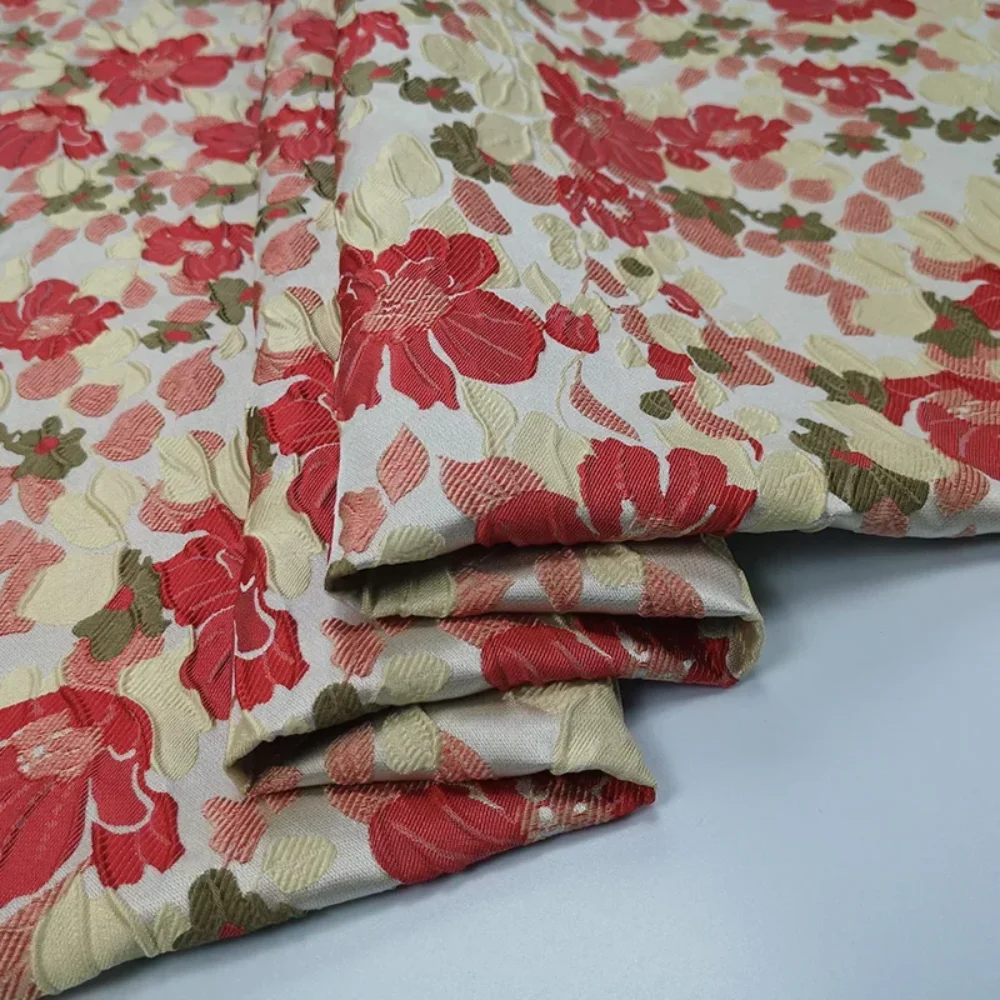 Brocade Jacquard Fabric Small Fragrant Dress Spring Summer Clothing Cloth European Brand Fashion Design Sew Wholesale Material