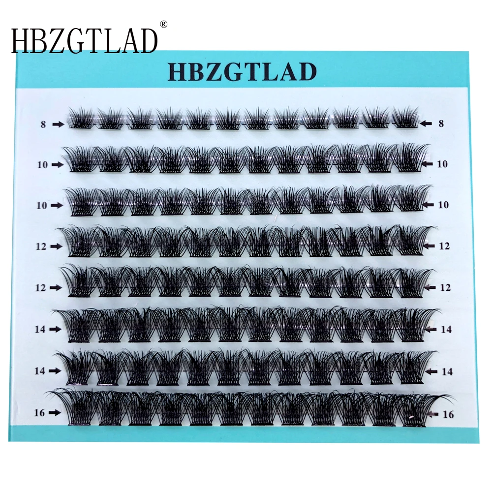 HBZGTLAD New Segmented Lash Clusters D Curl Mix Length DIY Natural Eyelash Extensions Individual Lashes Cluster DIY at Home