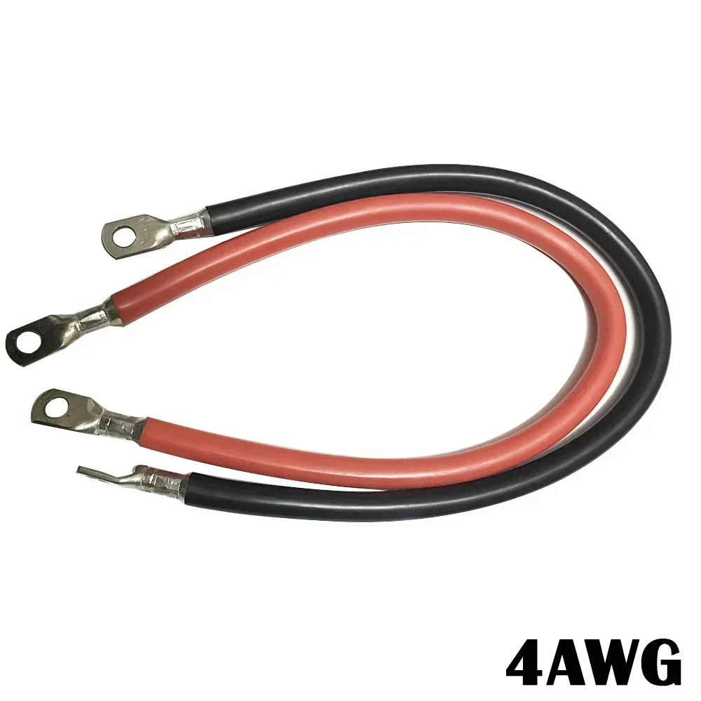 Lithium Battery Pack Wire 4AWG 6 7 8 AWG  Silicone Sheath Wire 12 16 25 square Battery Power Cord With Terminal silicone Line