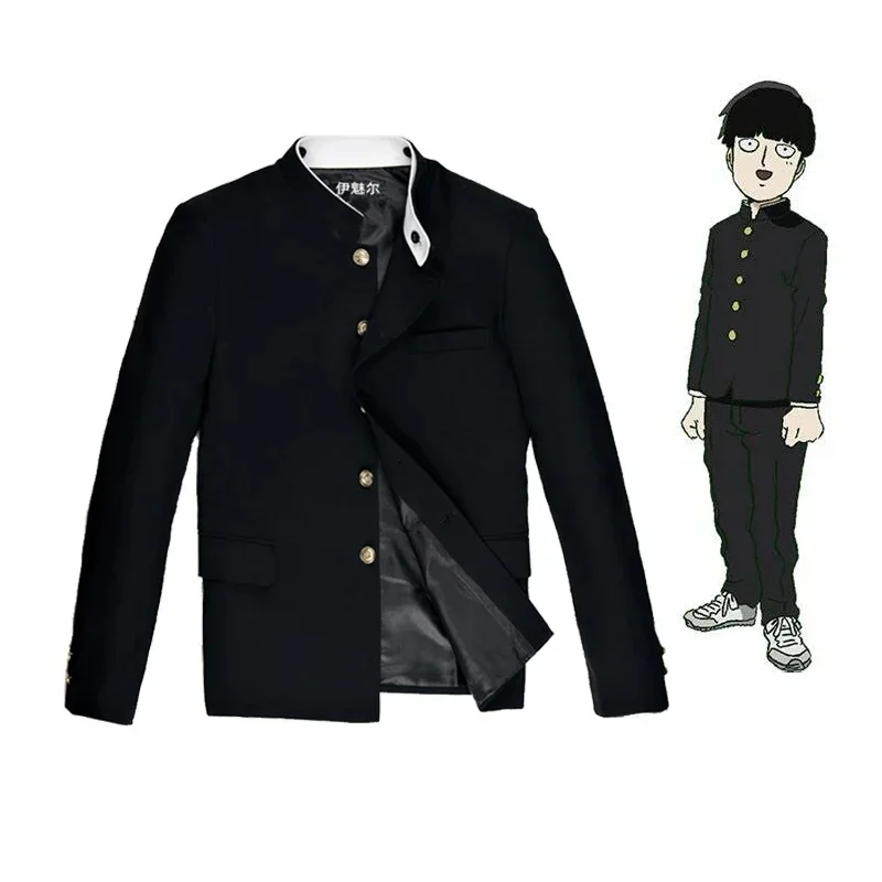Костюм для косплея Mob Psyfor 100: Мобу Сайко, Хаку Кагересут, Шиэко, черные костюмы Гауран, пиджак и брюки, мужская школьная форма JK 6Ial1