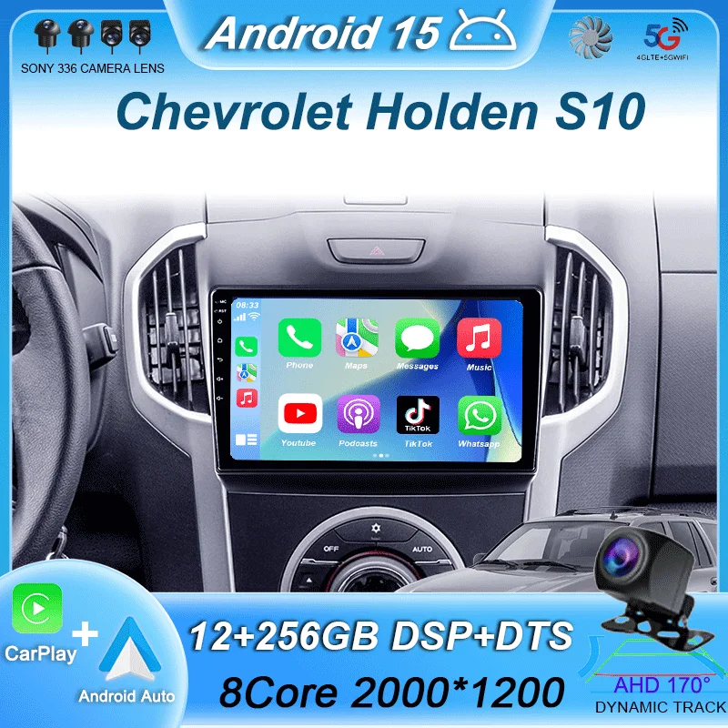 

Car Radio Video Player For Chevrolet Holden S10 TRAILBLAZER COLORADO ISUZU DMAX GPS Audio Multimedia Stereo Carplay Android 15