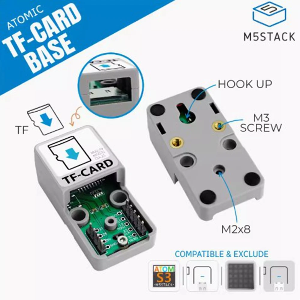 M5Stack ATOM TF Card Reading and writing module SD card read-write module Read write storage module