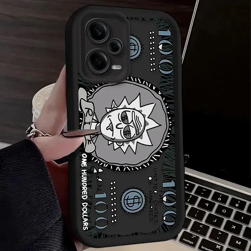 Creative Hollow Banknotes Silicone Case for Xiaomi Redmi Note 13 12 11 Pro Plus 4G 5G 12S 11S 10S 10 9 9S 8 12C 13C A3 Cover