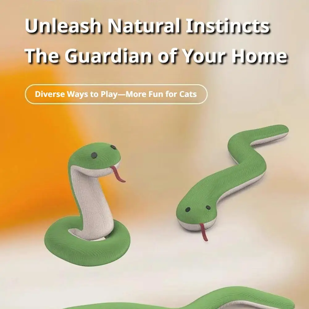 Katzen- und Hundespielzeug Schlangen-Interaktions-Spielzeug Kätzchen-Kick-Spielzeug Interaktives Haustierspielzeug für Hauskatzen Bissfestes Zahnreinigungs-Katzenspielzeug mit Geräuschen – Detail 12