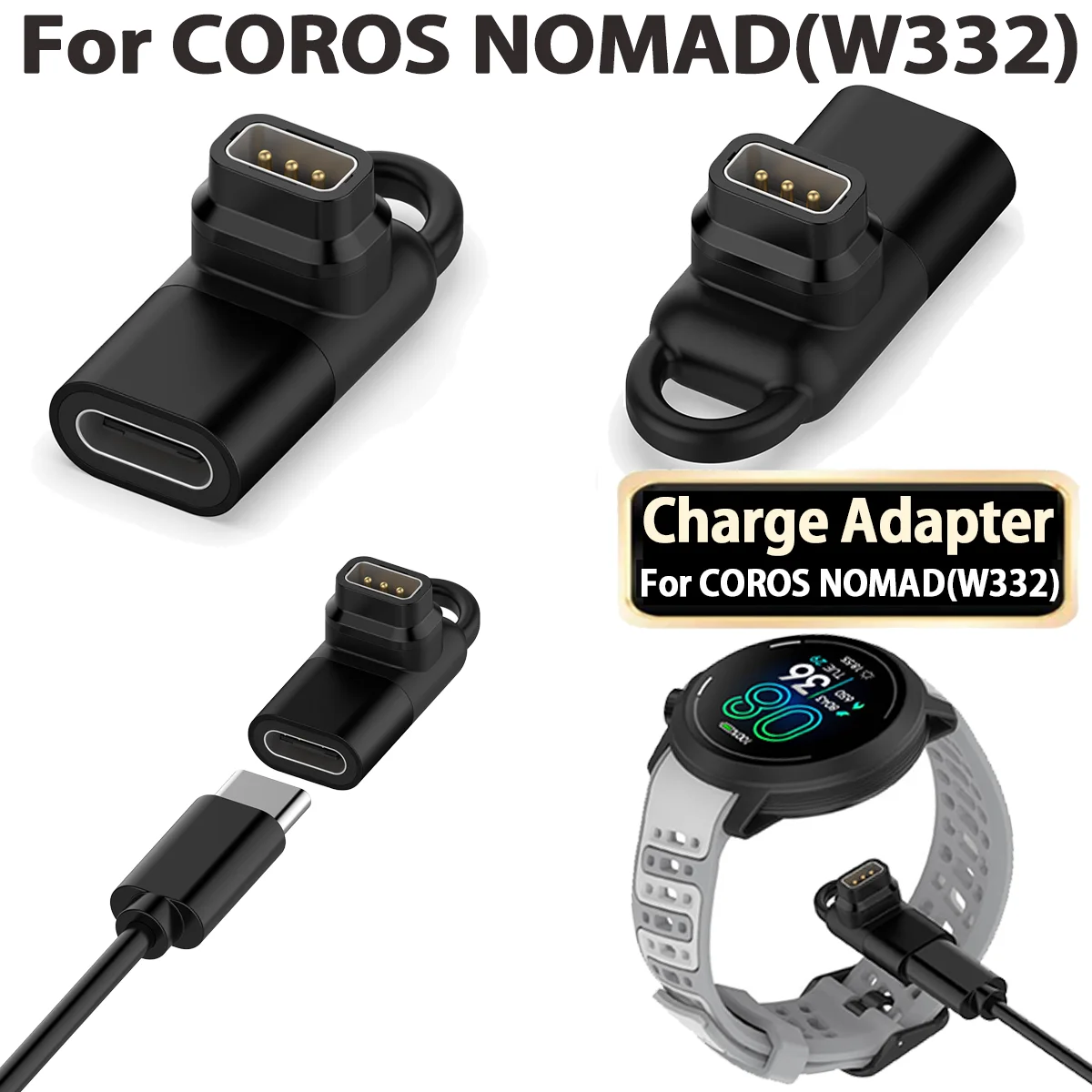 

For COROS NOMAD Type C Charging Cable Portable Adapter for COROS PACE PRO Dock Adapter Charge Dock