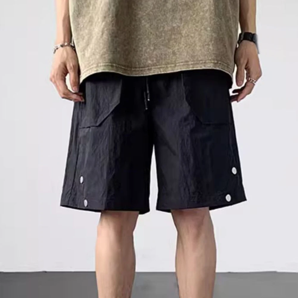 

Trendy Retro Ice Silk Shorts Gray Trendy Retro Workwear Shorts Workplace Wear Brand New Elasticity Slight Stretch