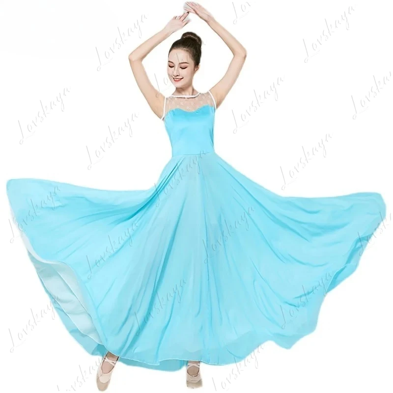 ชุดเต้นรำสมัยใหม่สำหรับผู้หญิง ชุดบัลเลต์ กระโปรงซ้อมเต้น ชุดแสดง
