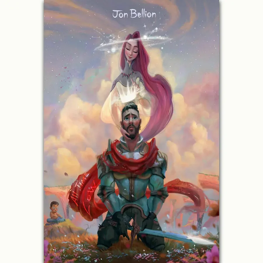 F244 Jon Bellion All Time Low Music Comic StaR Silk Fabric Wall Poster Art Decor Sticker Bright