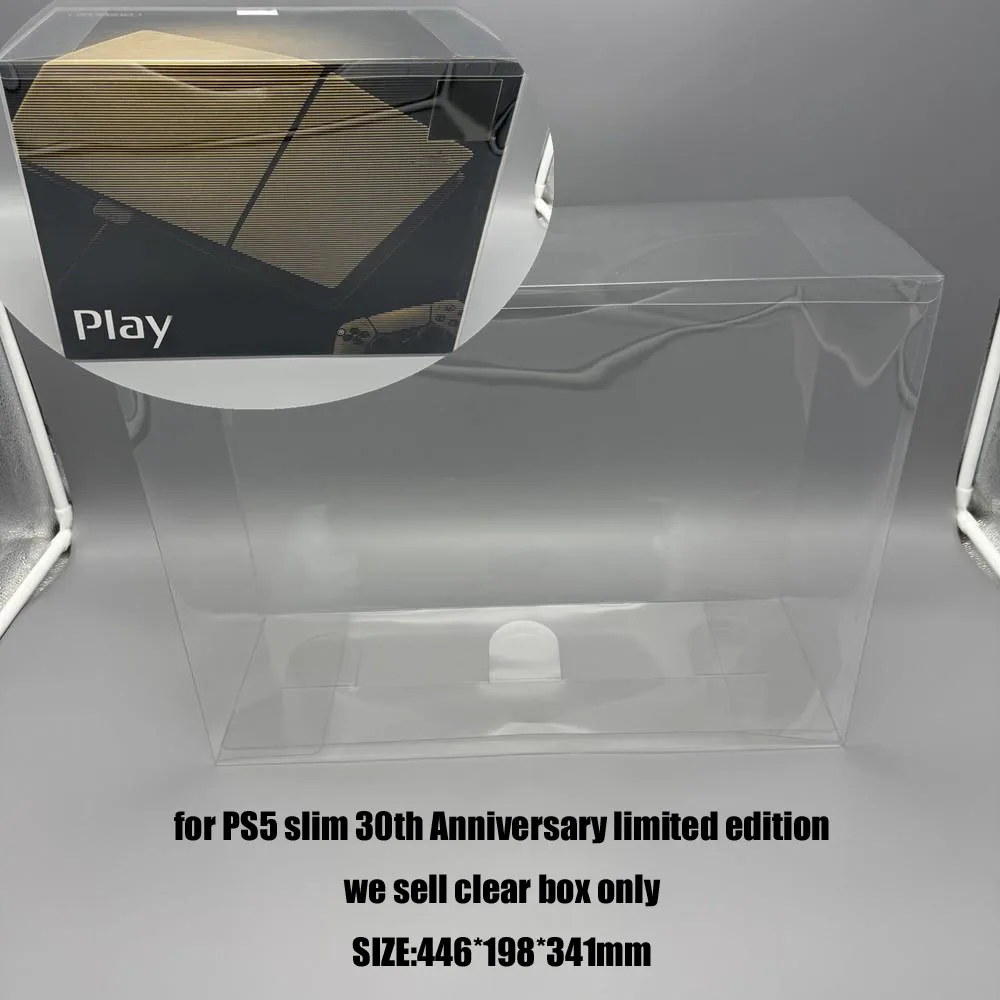 Clear transparent box For PS5 slim 30th Anniversary limited edition box plastic  PET Protector  collection storage