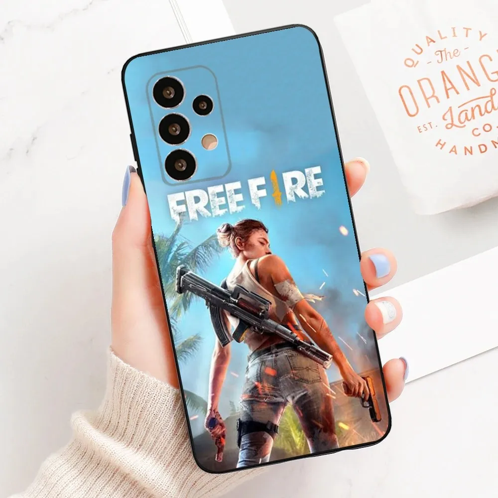 Game F-Free Fire Phone Case For Samsung Galaxy A13,A21s,A22,A31,A32,A52,A53,A71,A80,A91 Soft Black Cover