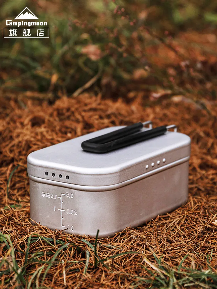 CAMPINGMOON S-2013 combination Aluminum Oxide Portable Lunch Box Open Flame Heated Outdoor Picnic Camping Aluminum Lunch Box