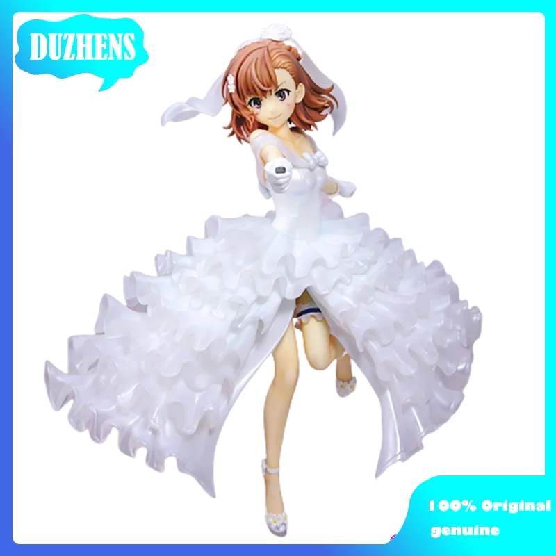 

Toaru Kagaku No Railgun Misaka Mikoto Wedding dress 26cm PVC Action Figure Anime Figure Model Toys Figure Collection Doll Gift